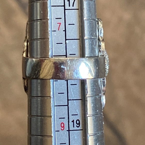 Genuine Lapis Lazuli Sterling Filigree Ring - Picture 8 of 11